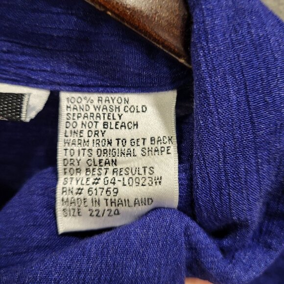 Fashion Bug Women’s Short Sleeve Button Down Shirt Size 22/24W Purple‎ Office - Picture 4 of 10